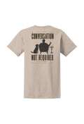 T-shirt: Conversation Not Required, Whiskey (Tan)