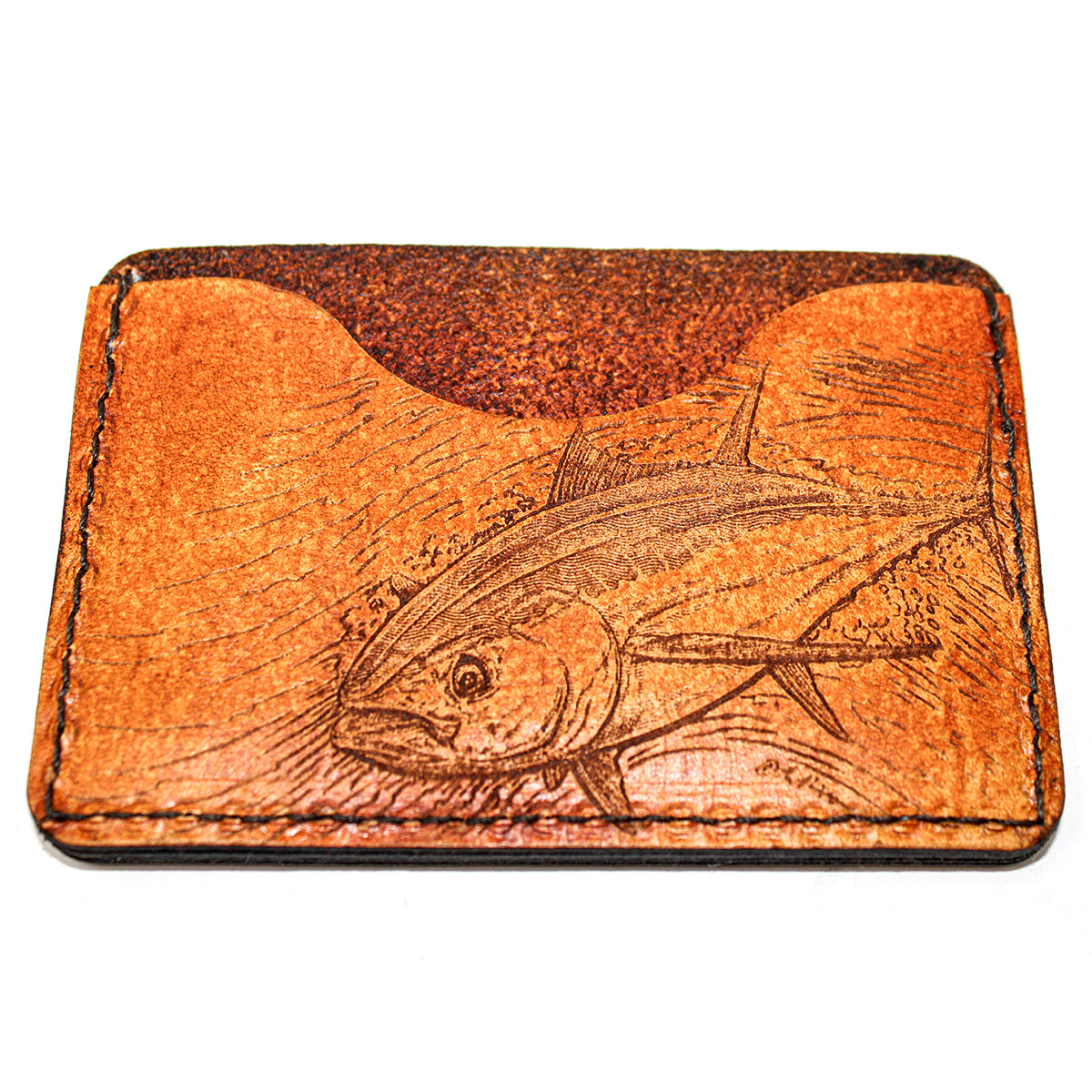 Handcrafted Leather Slim Card Holder Wallet  - Tuna Run