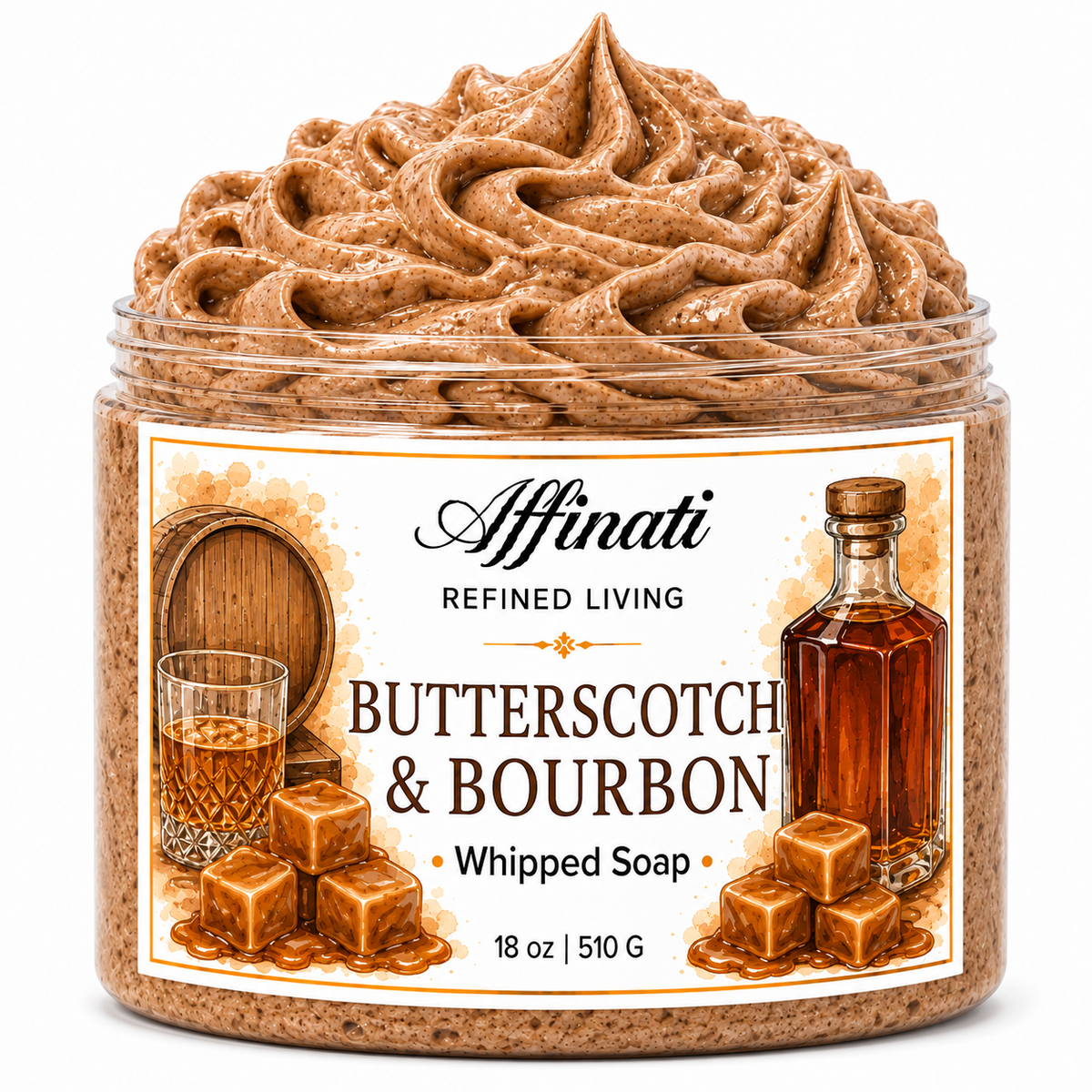 Butterscotch & Bourbon Whipped Soap