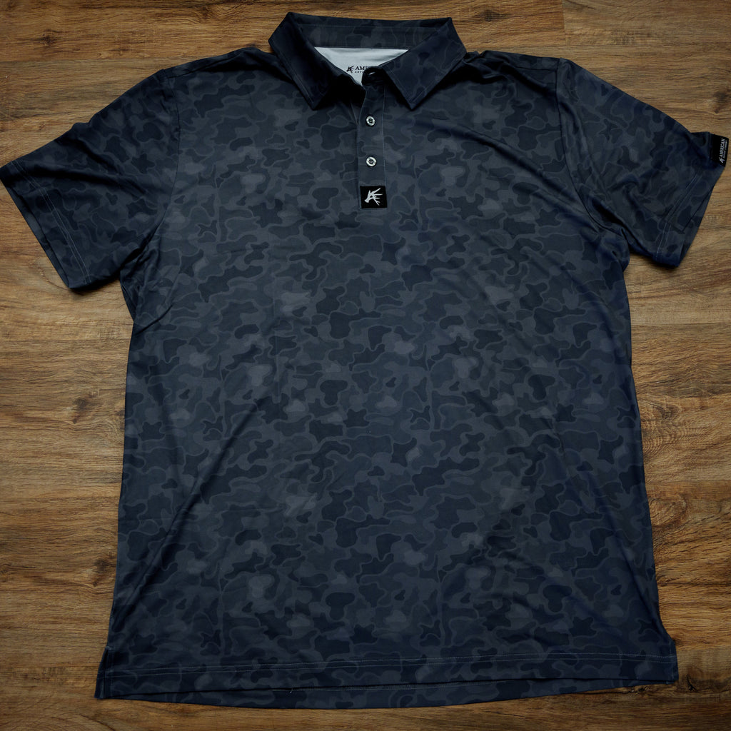 Black Marsh Duck Camo Golf Polo