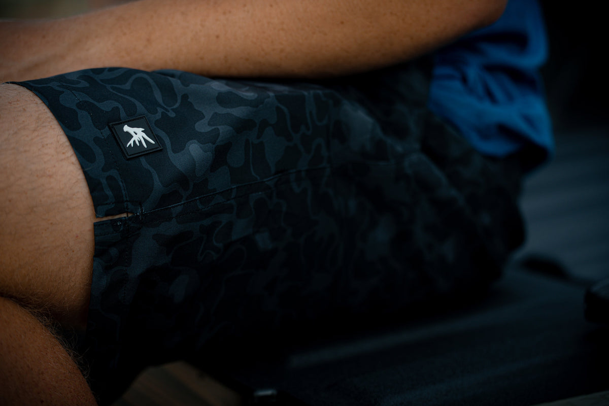 Black Marsh Duck Camo Athletic Short