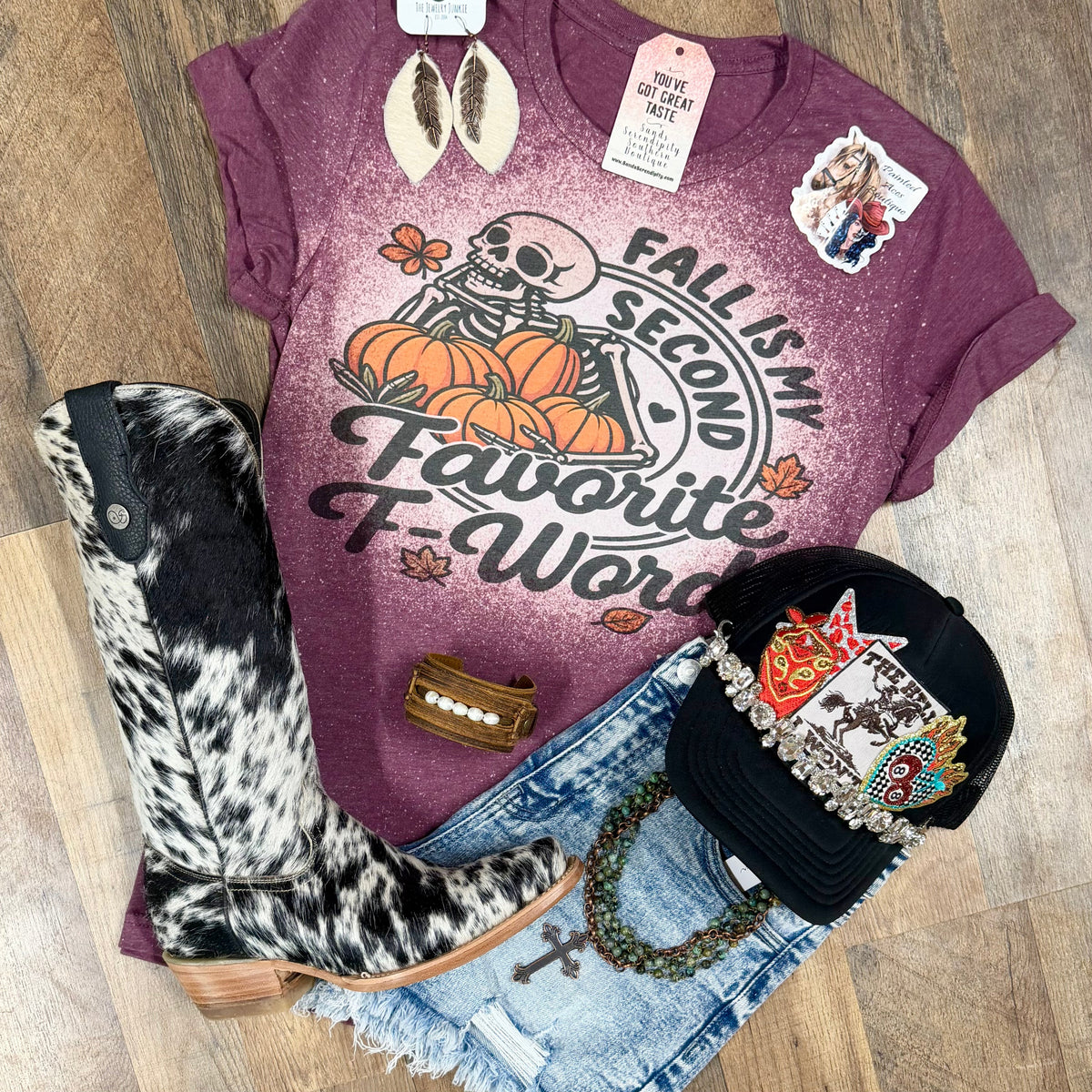Fall Is My Second Favorite F Word | Fall Vibes Graphic T-Shirt