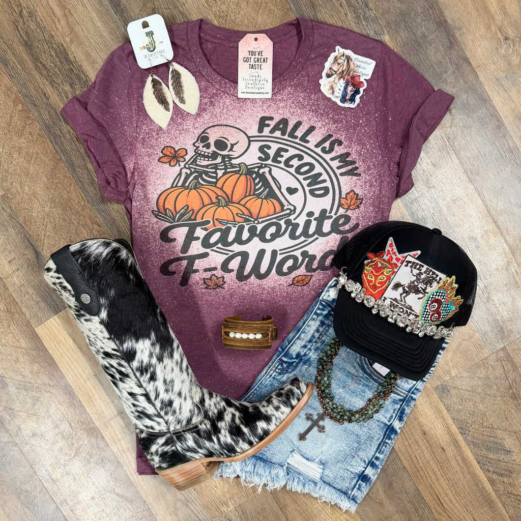 Fall Is My Second Favorite F Word | Fall Vibes Graphic T-Shirt