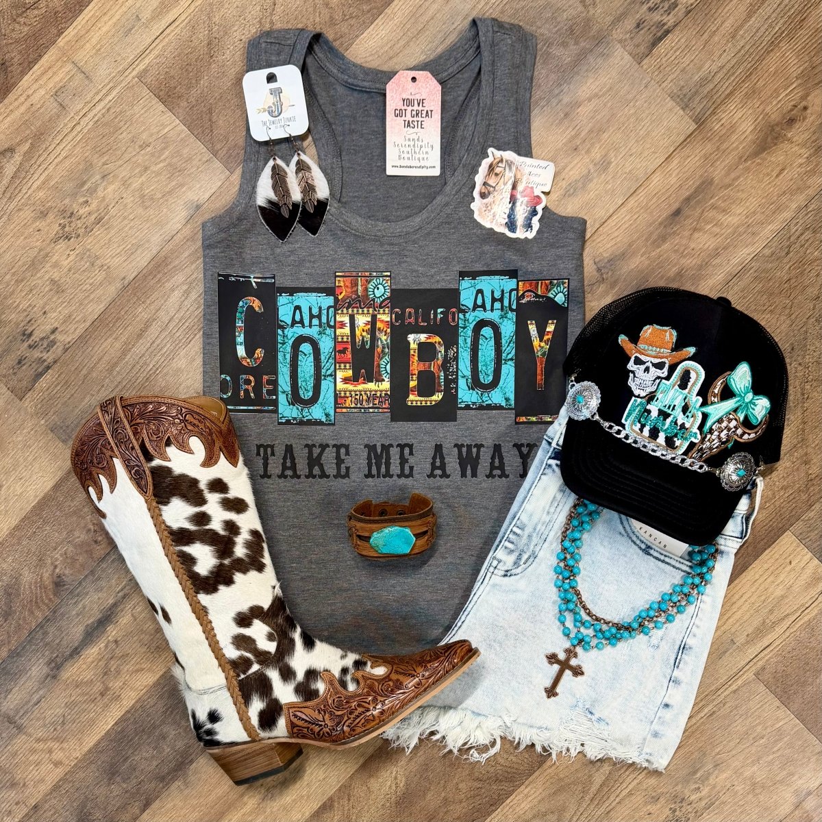 Cowboy Take Me Away | Country Graphic Tank Top