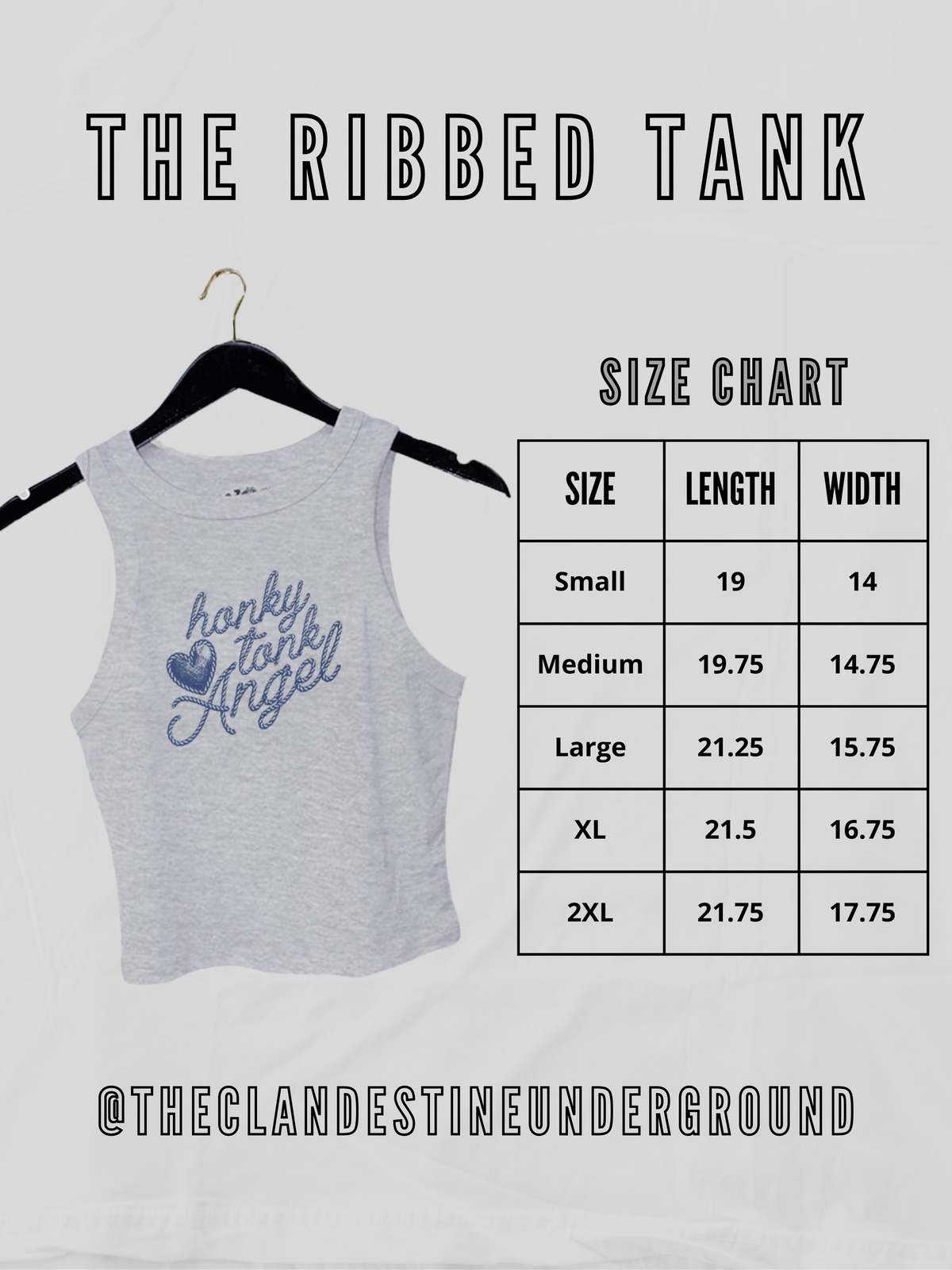 Underground Original Design: Heigh-Ho-Cowboy, Western Micro-Ribbed Tank