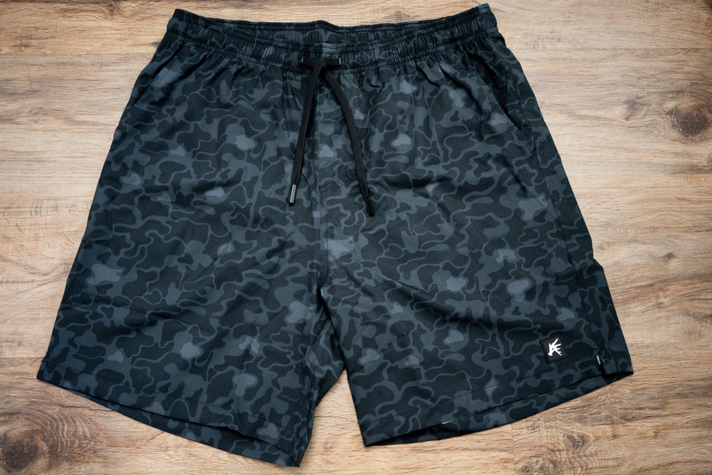 Black Marsh Duck Camo Athletic Short