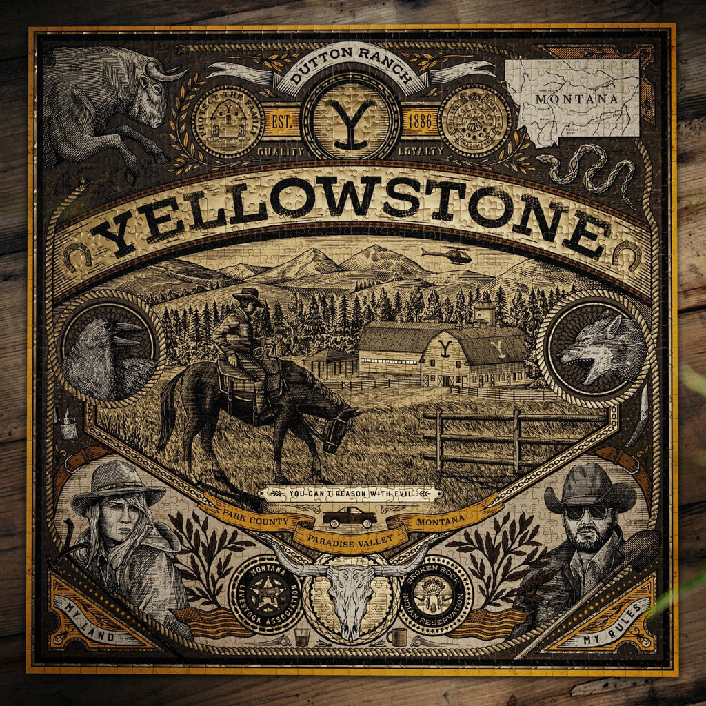 Yellowstone Dutton Ranch 1000 Piece Jigsaw Puzzle | Theory11